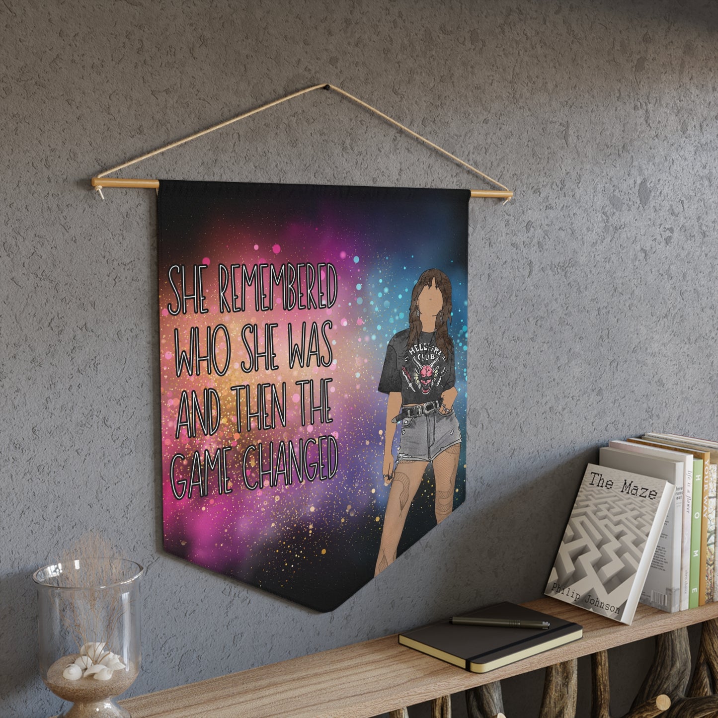 "She Remembered Who She Was and Then the Game Changed" – Inspirational Wall Hanging