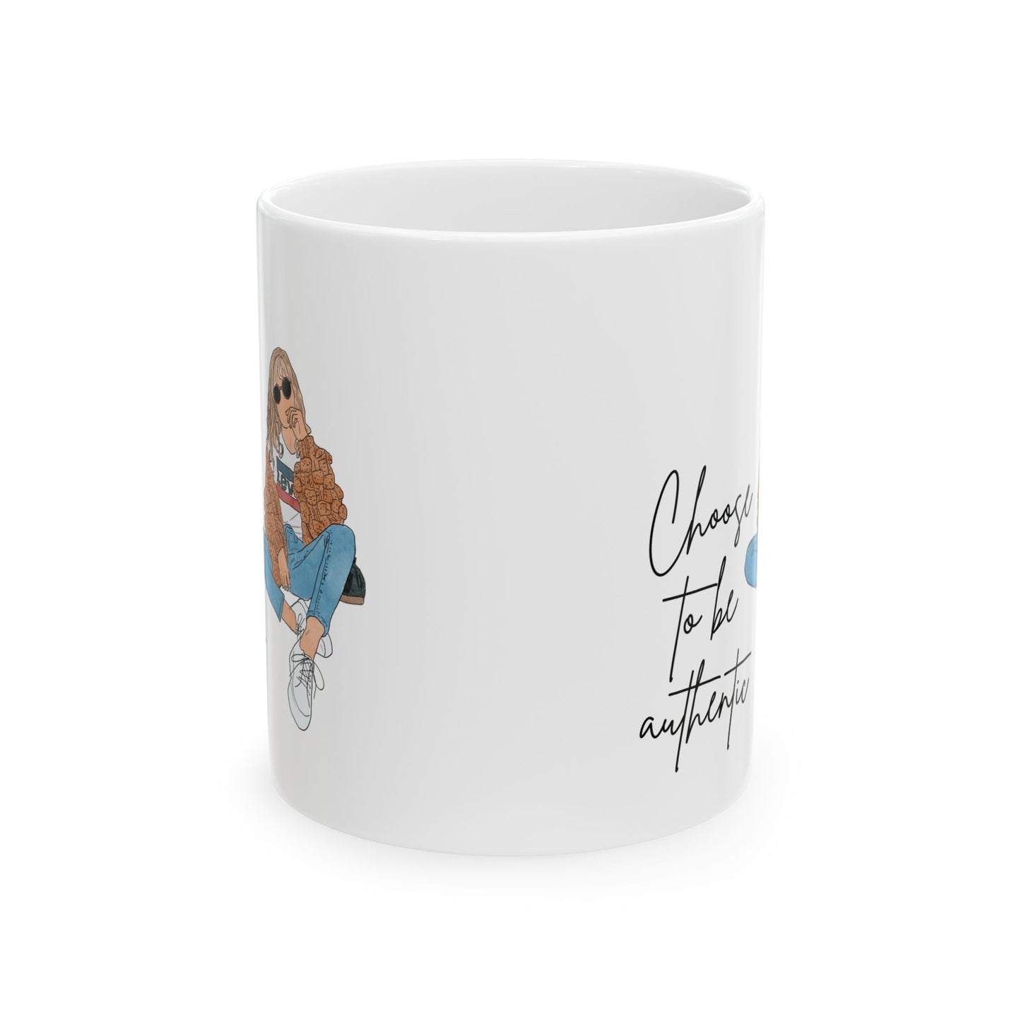 "Choose to Be Authentic" – 11 oz Ceramic Mug