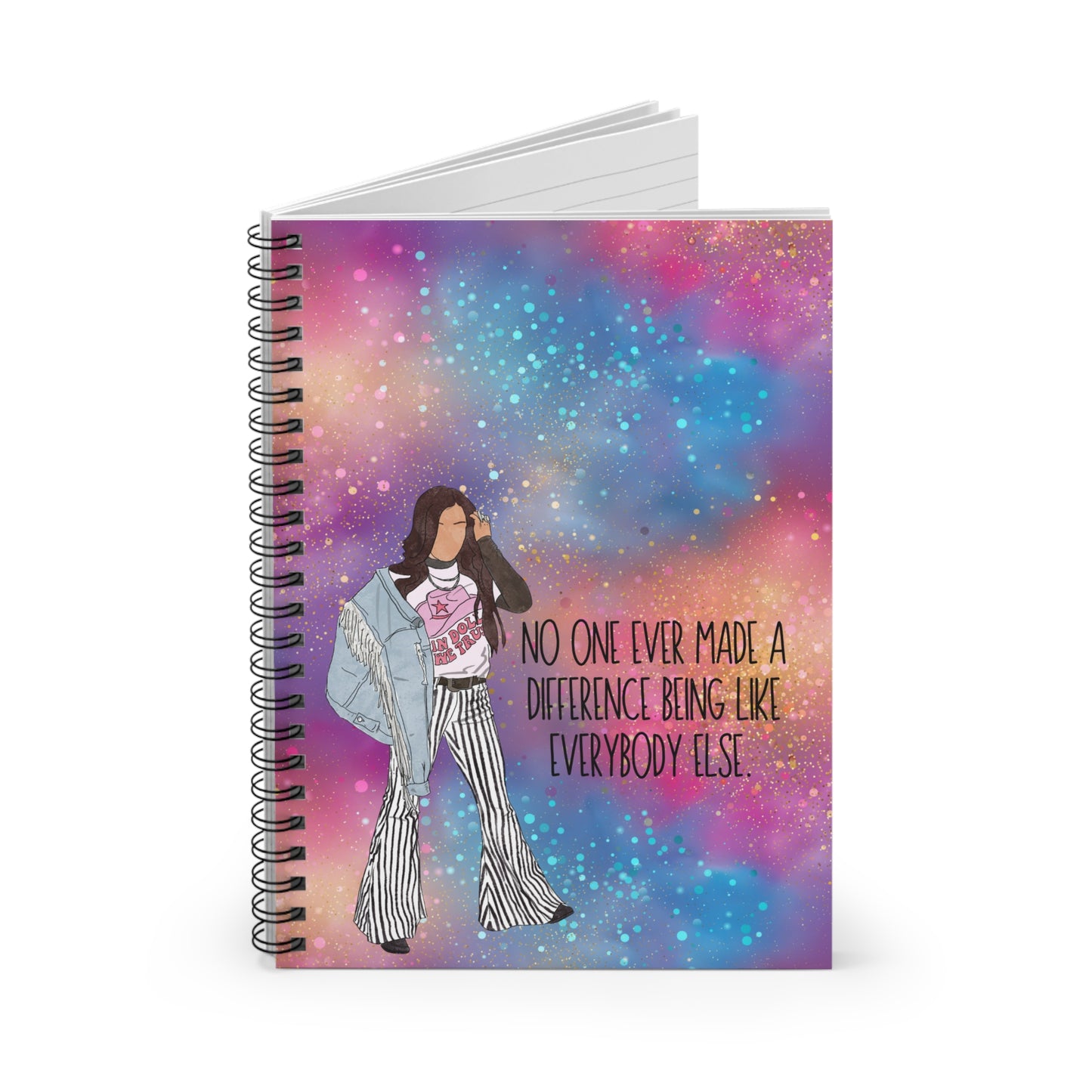 Empowering Spiral Notebook – "No One Ever Made a Difference Being Like Everyone Else"