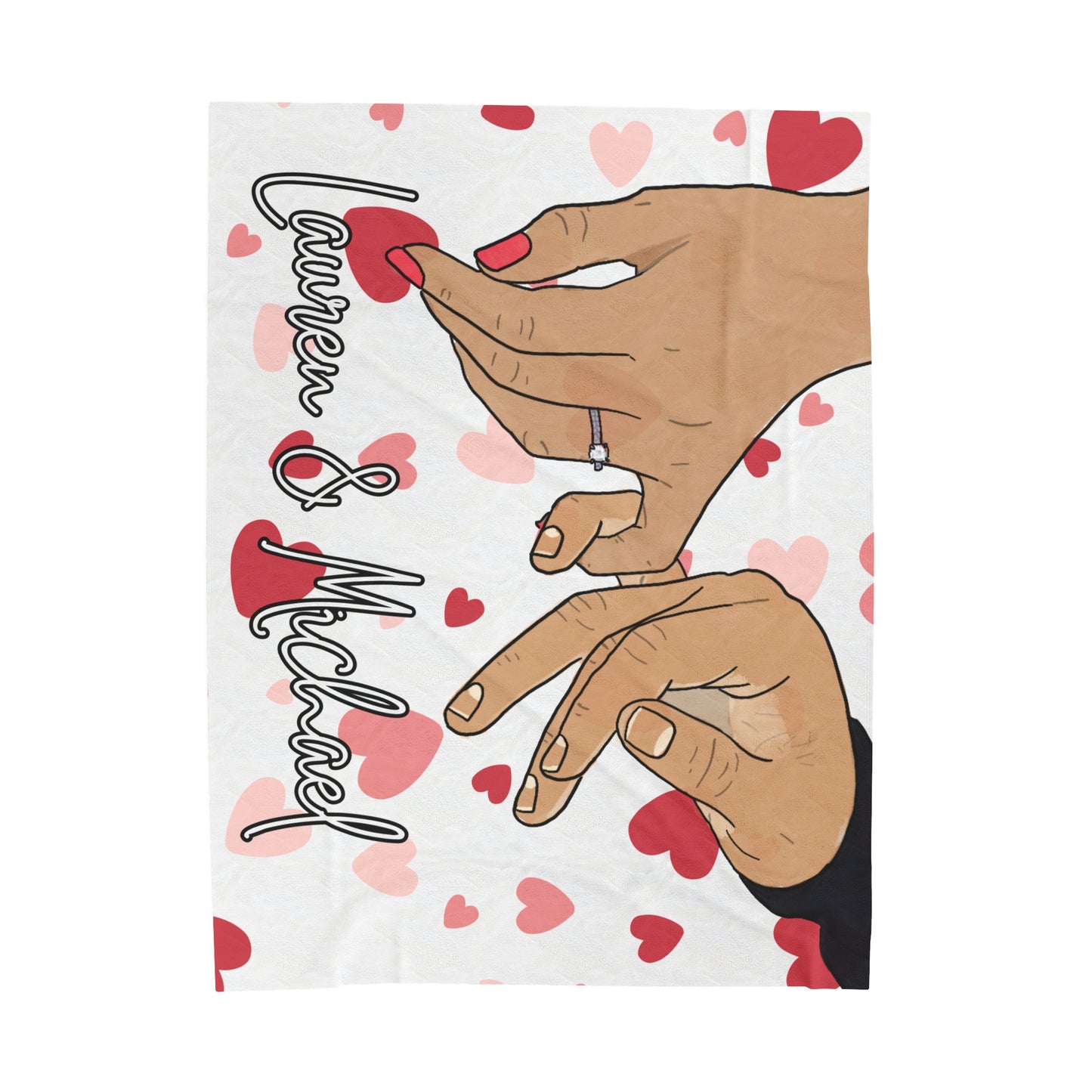 Personalized Pinky Promise Couple Heart Blanket – Soft, Warm, and Perfect for Snuggling
