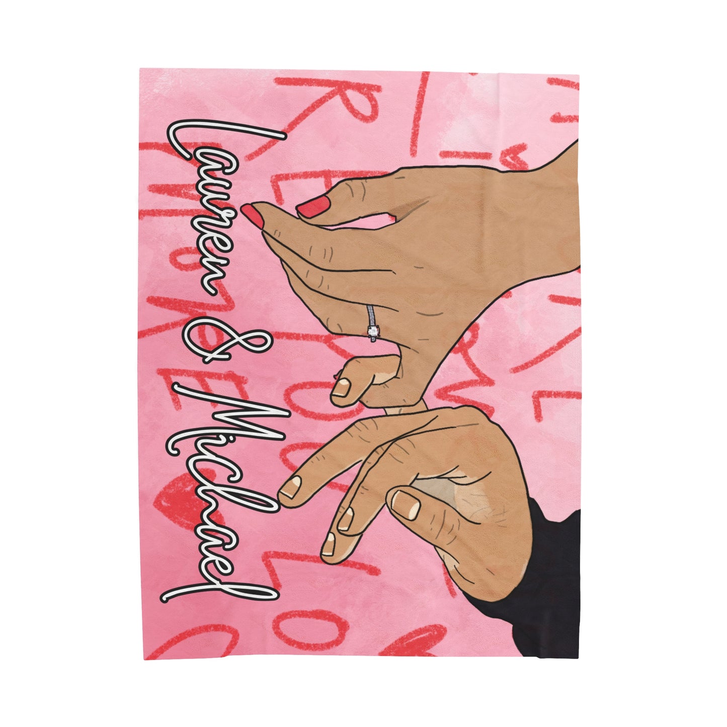 Personalized Pinky Promise "Love You More" Blanket – Soft, Cozy, and Perfect for Couples