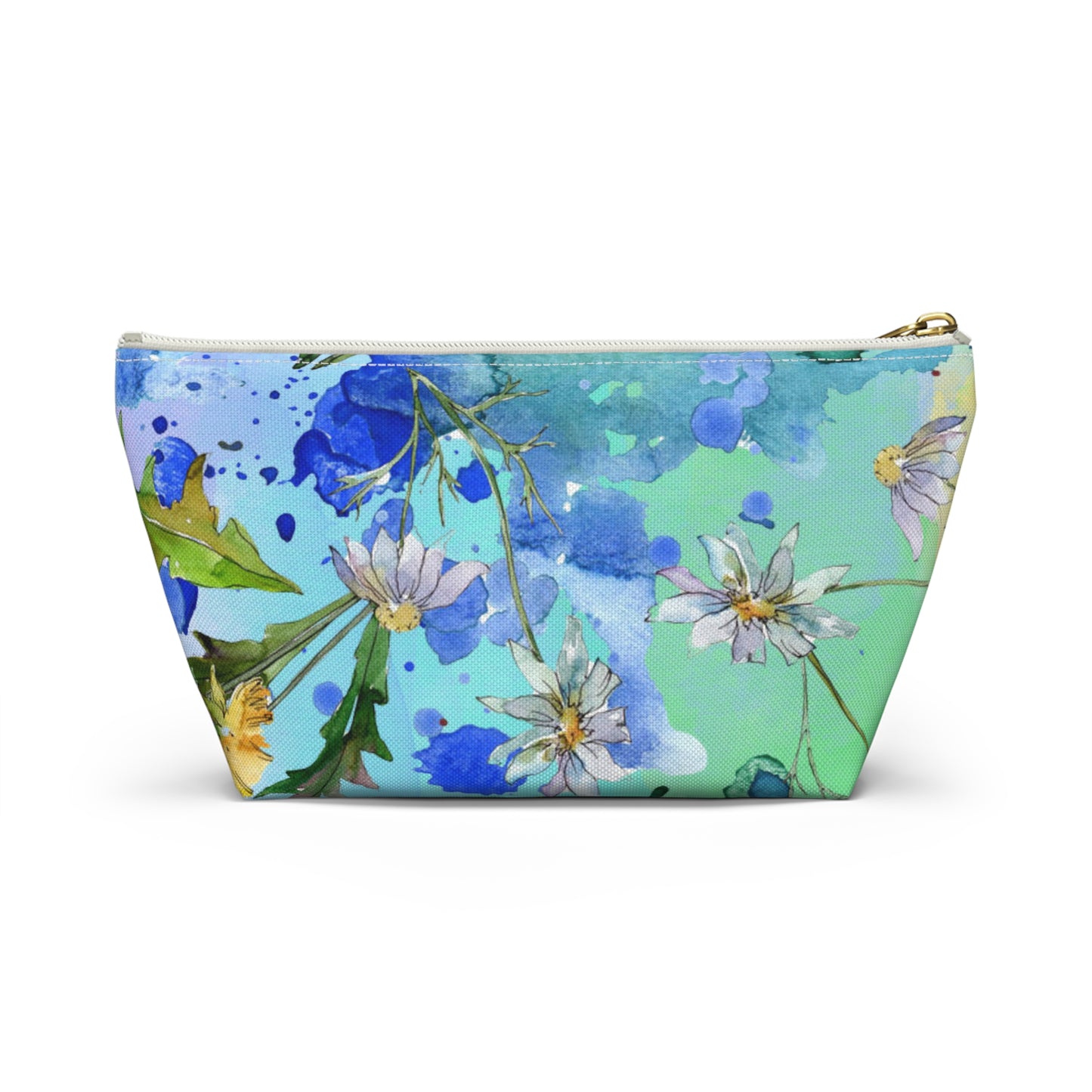 Floral Accessory Pouch with T-Bottom – Elegant & Functional for Makeup, Toiletries, or Gifting