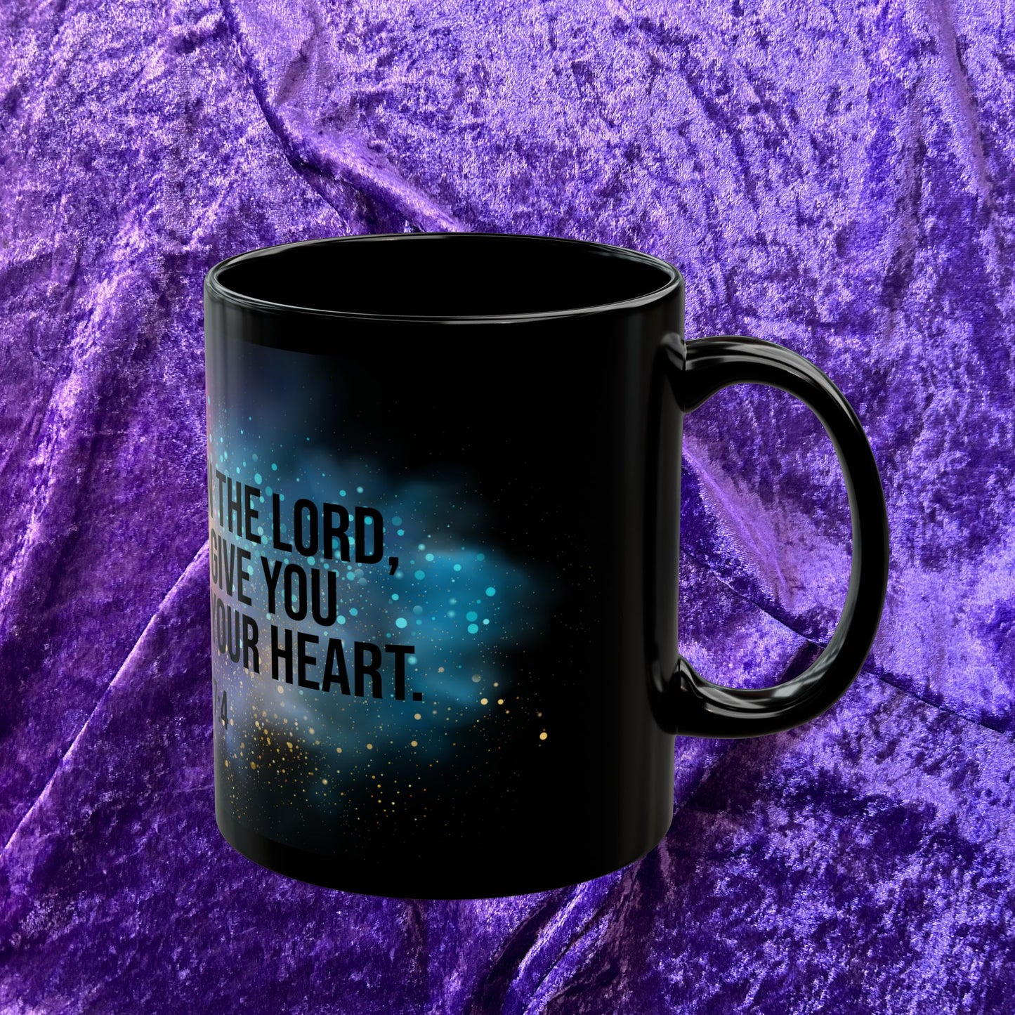 "Take Delight in the Lord, and He Will Give You the Desires of Your Heart" – Christian 11oz Coffee Mug