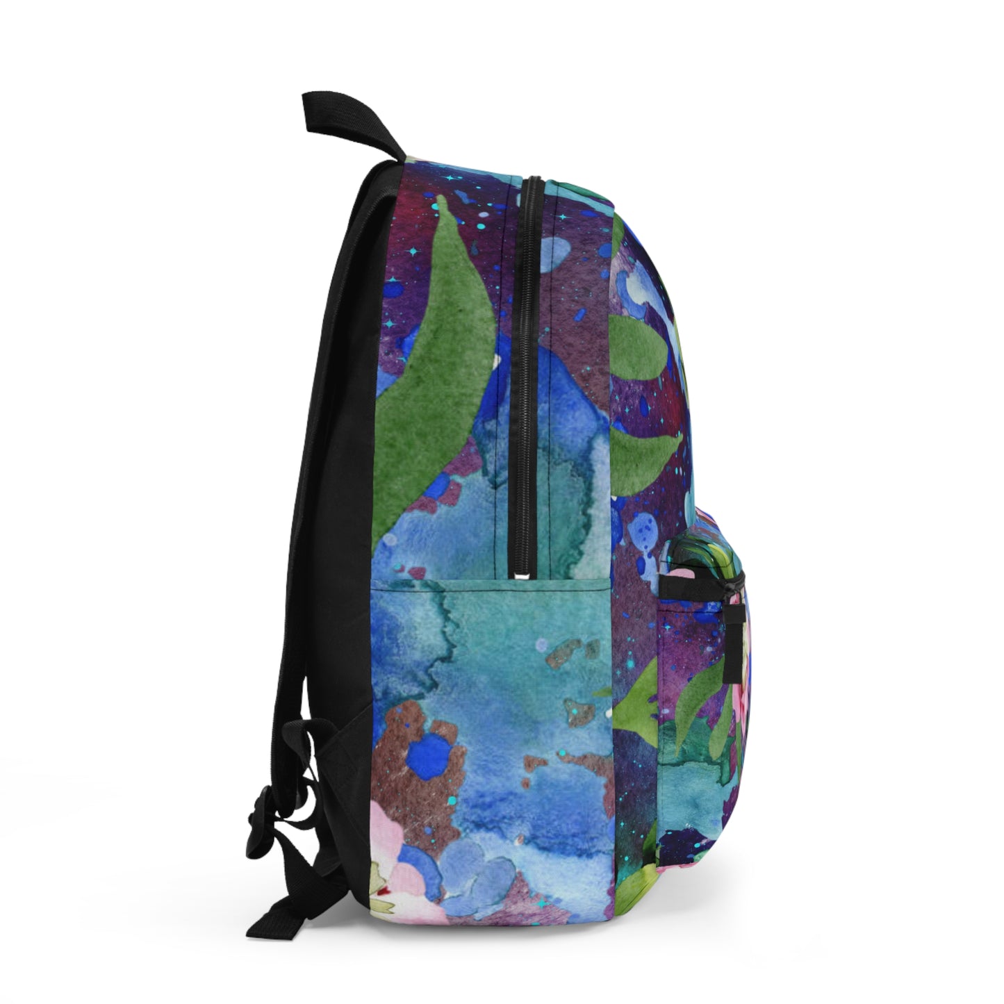 Floral Watercolor Wildflower Backpack – Boho Chic School & Work Bag
