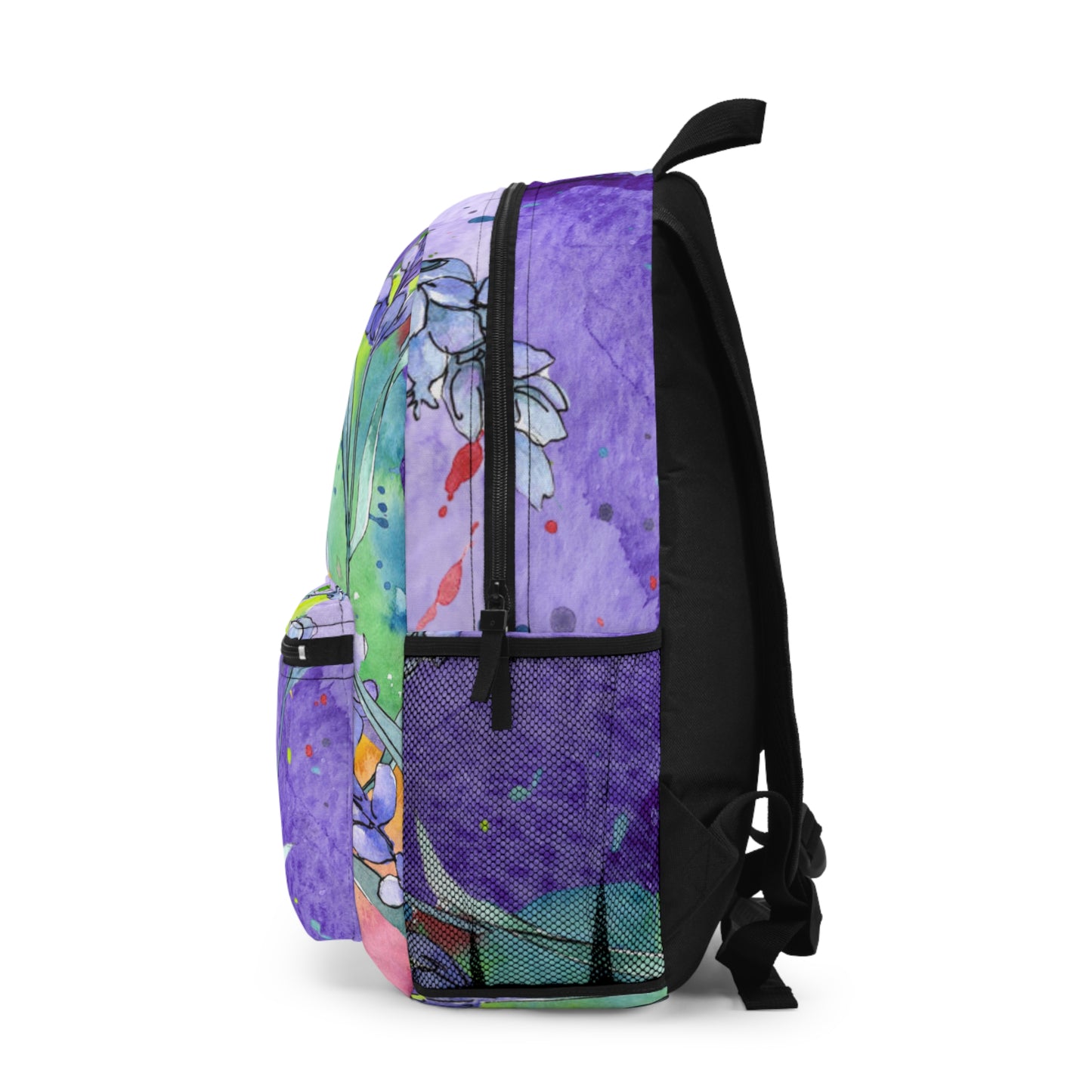 Floral Watercolor Backpack – Unique Boho Chic School & Work Bag