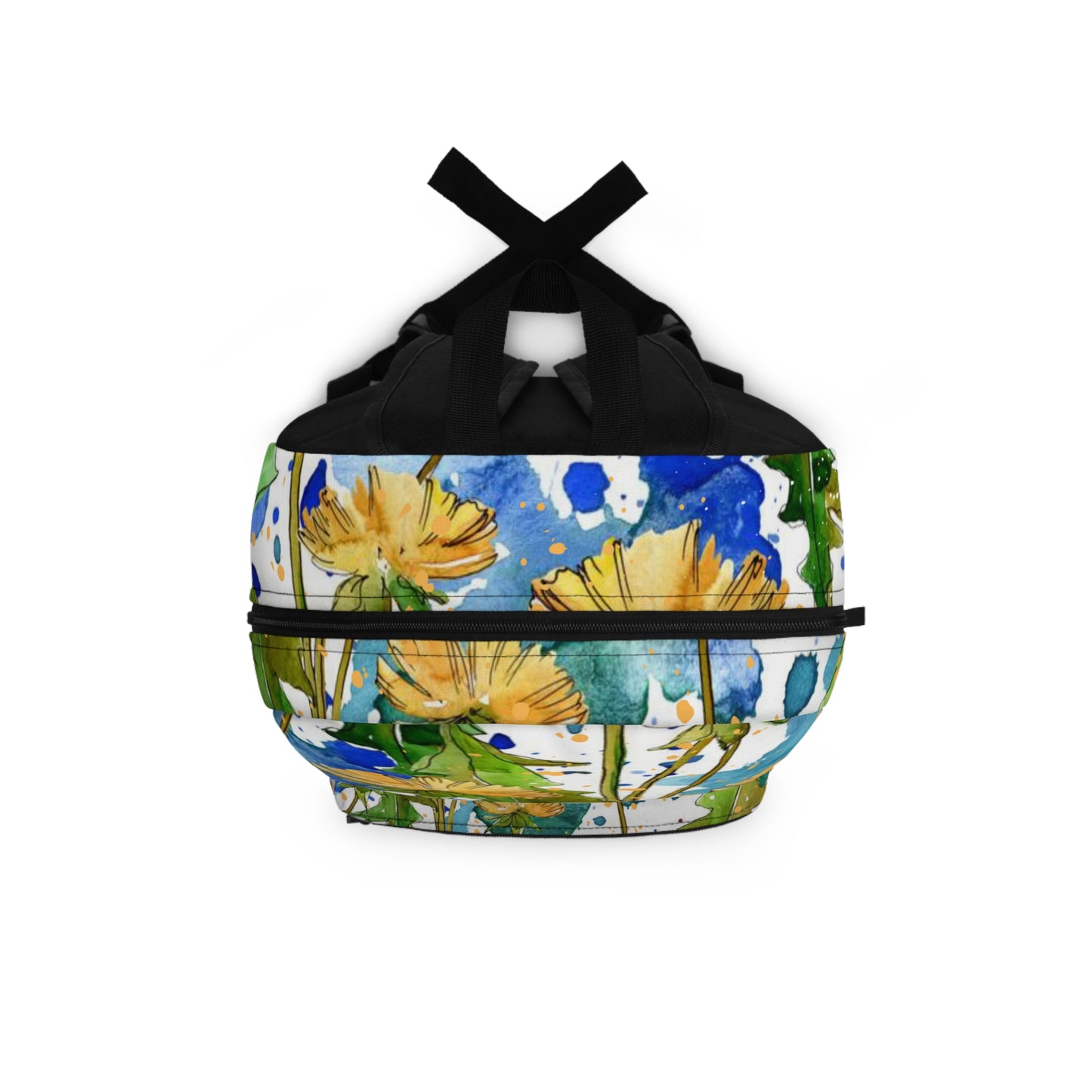 Daffodil Wildflower Watercolor Backpack – Unique Boho Chic School & Work Bag