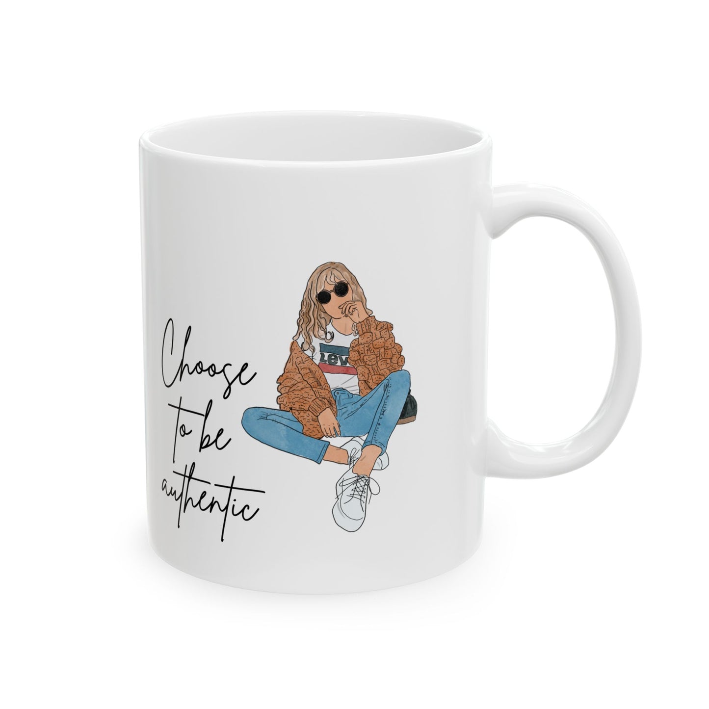 "Choose to Be Authentic" – 11 oz Ceramic Mug
