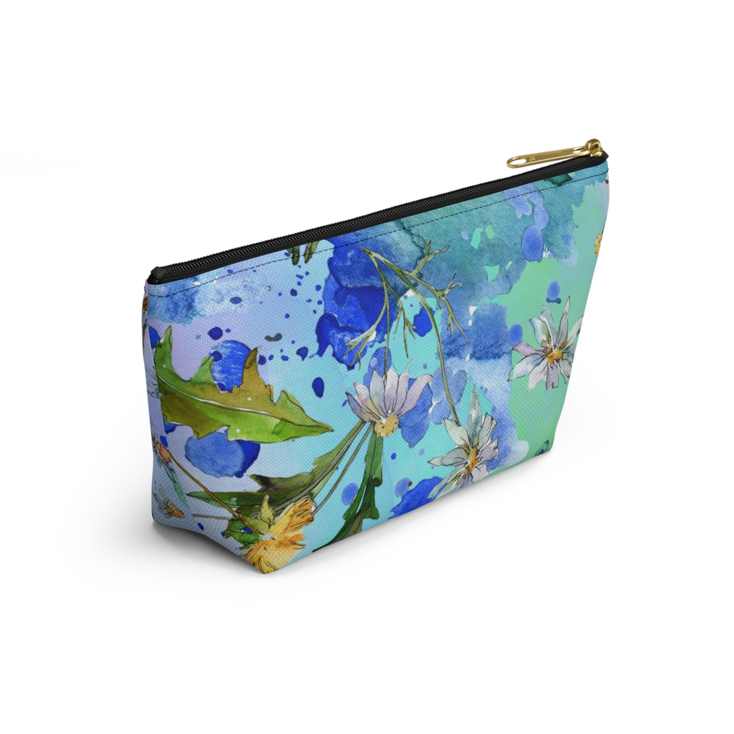 Floral Accessory Pouch with T-Bottom – Elegant & Functional for Makeup, Toiletries, or Gifting