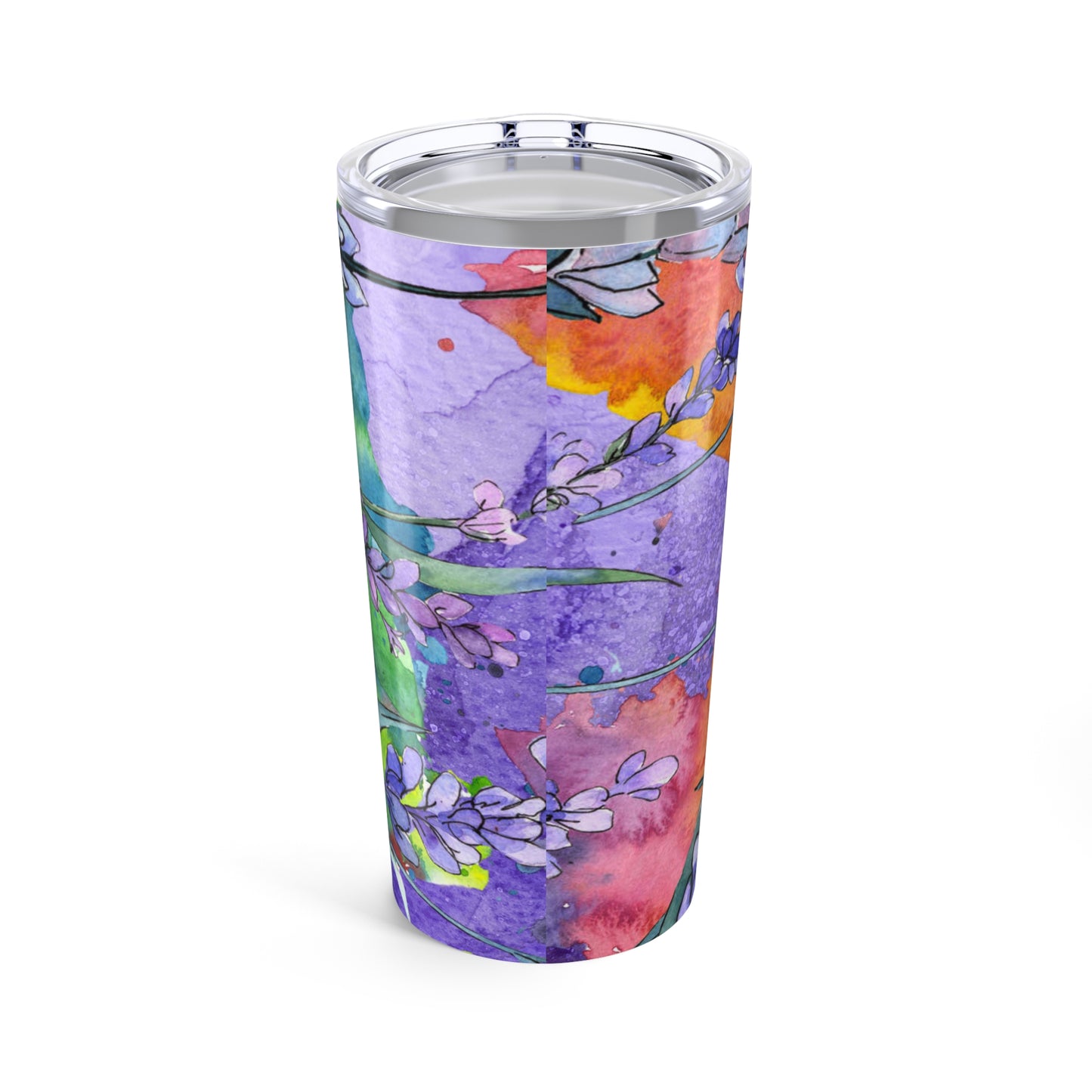 Personalized Colorful Wildflower Floral Tumbler – 20oz Vacuum Insulated Stainless Steel