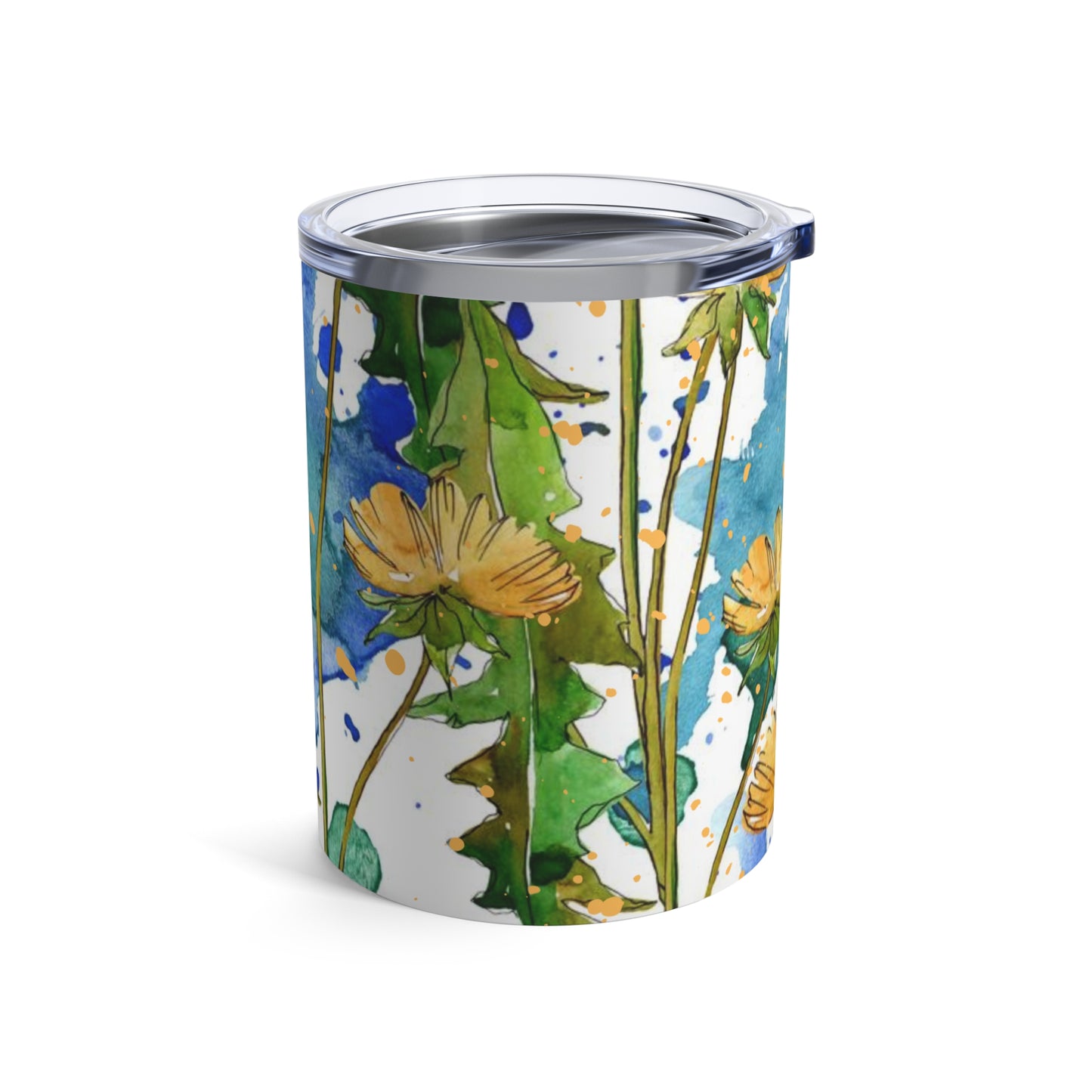 Floral Watercolor Splash Coffee Cup – 10oz Tumbler