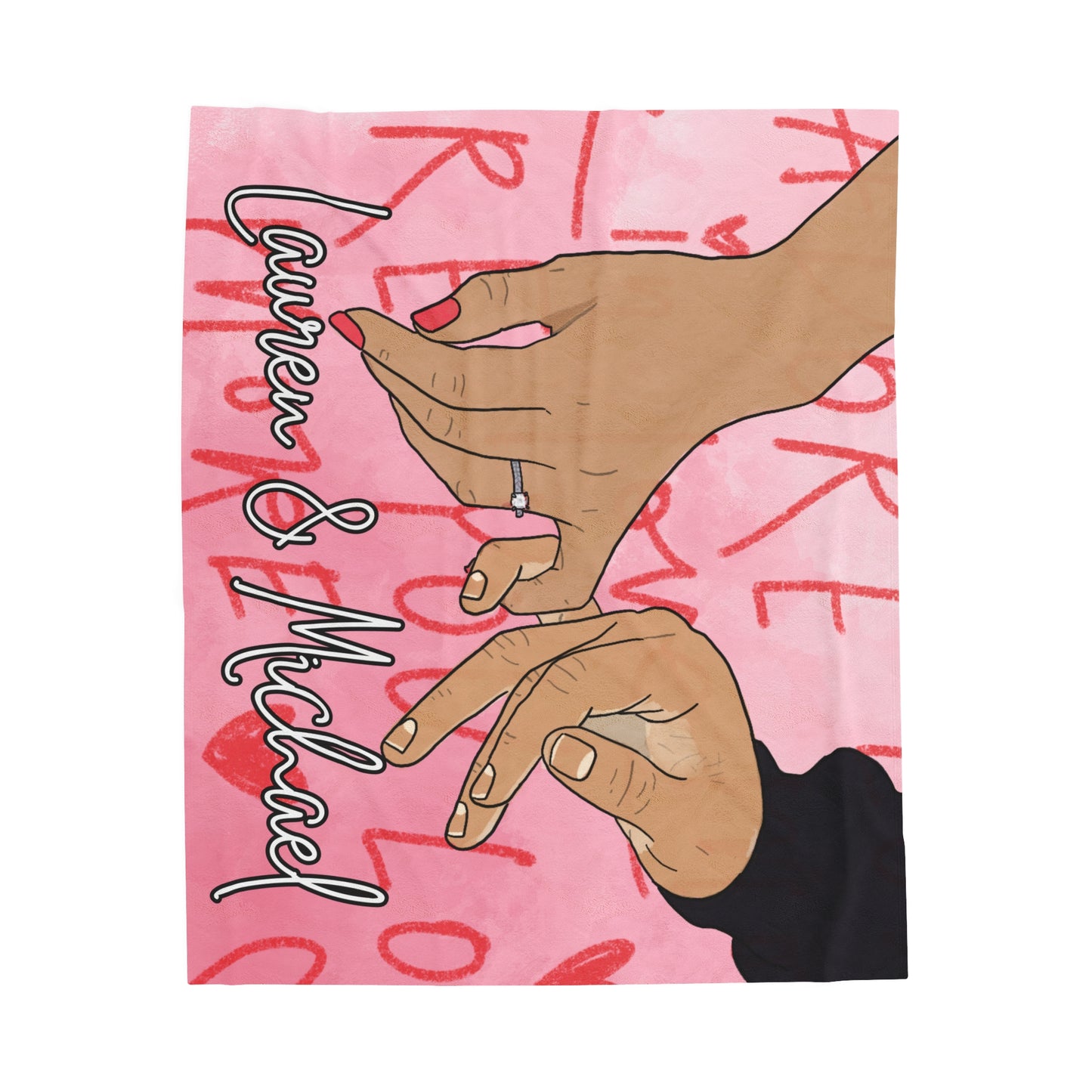 Personalized Pinky Promise "Love You More" Blanket – Soft, Cozy, and Perfect for Couples