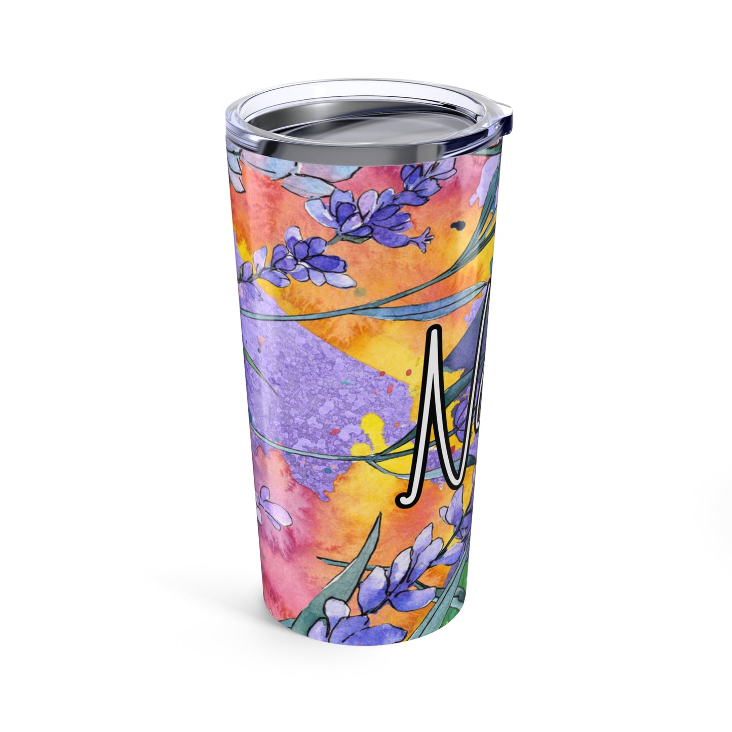 Personalized Colorful Wildflower Floral Tumbler – 20oz Vacuum Insulated Stainless Steel