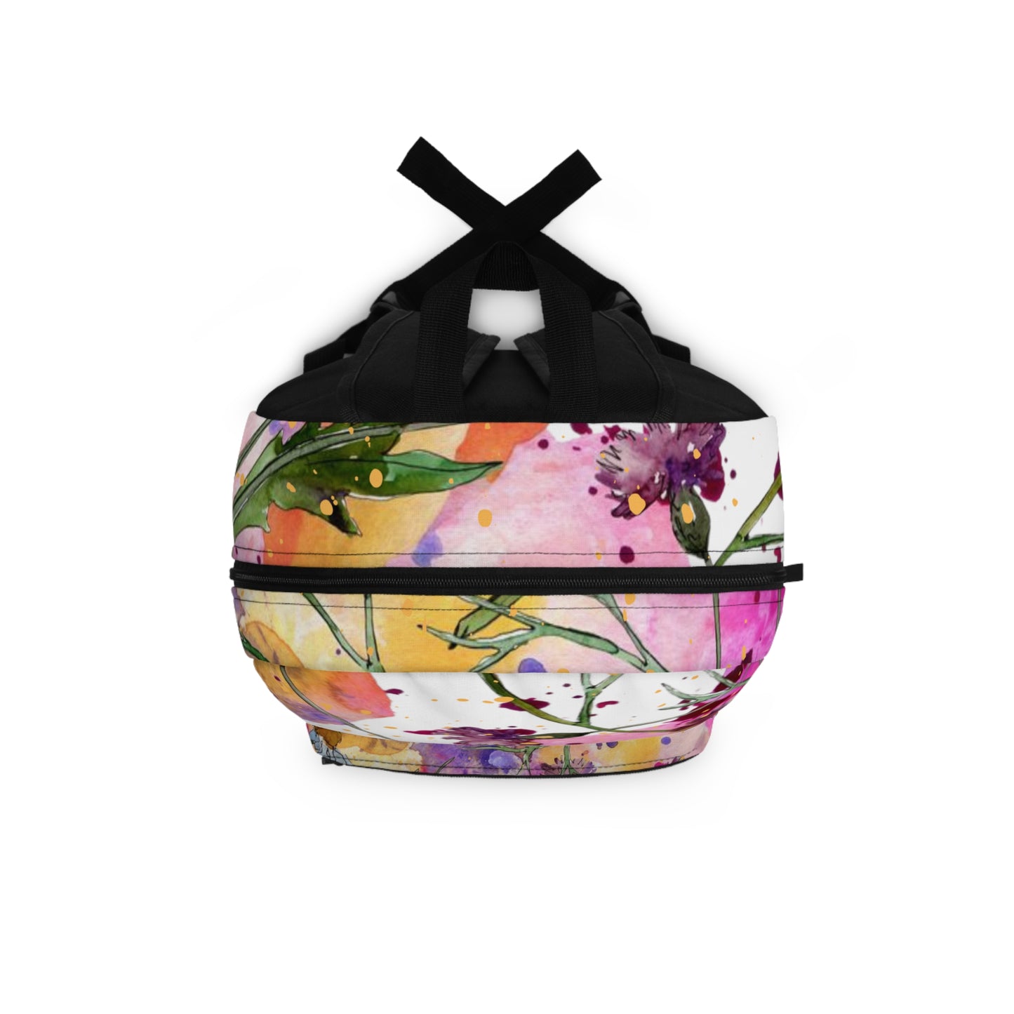 Wildflower Watercolor Backpack – Unique Boho Chic School & Work Bag