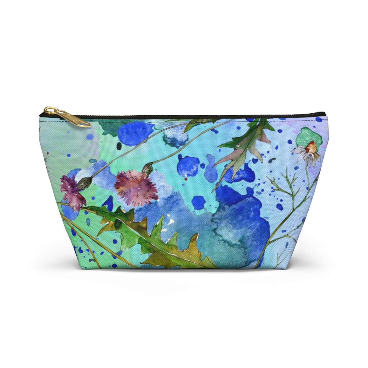 Floral Accessory Pouch with T-Bottom – Elegant & Functional for Makeup, Toiletries, or Gifting