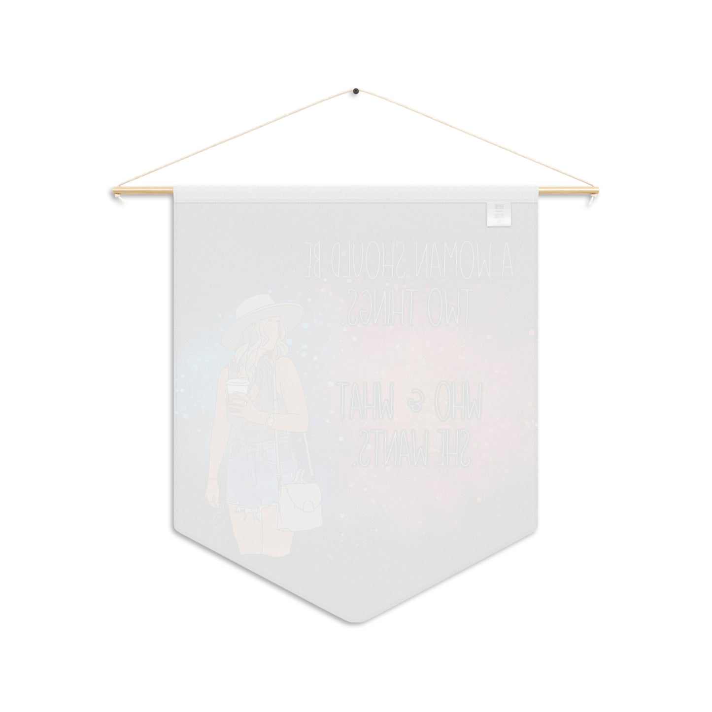"A Woman Should Be Two Things: Who and What She Wants" – Inspirational Wall Hanging