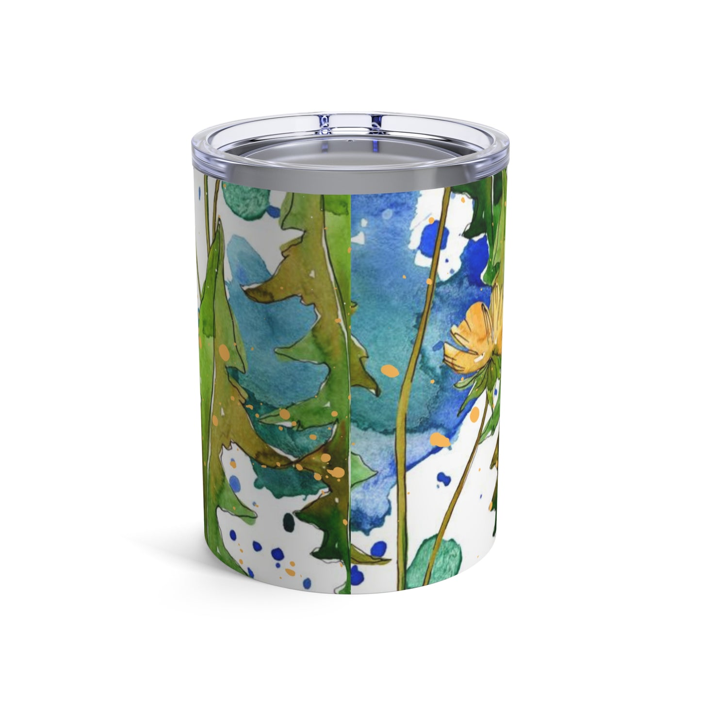 Floral Watercolor Splash Coffee Cup – 10oz Tumbler