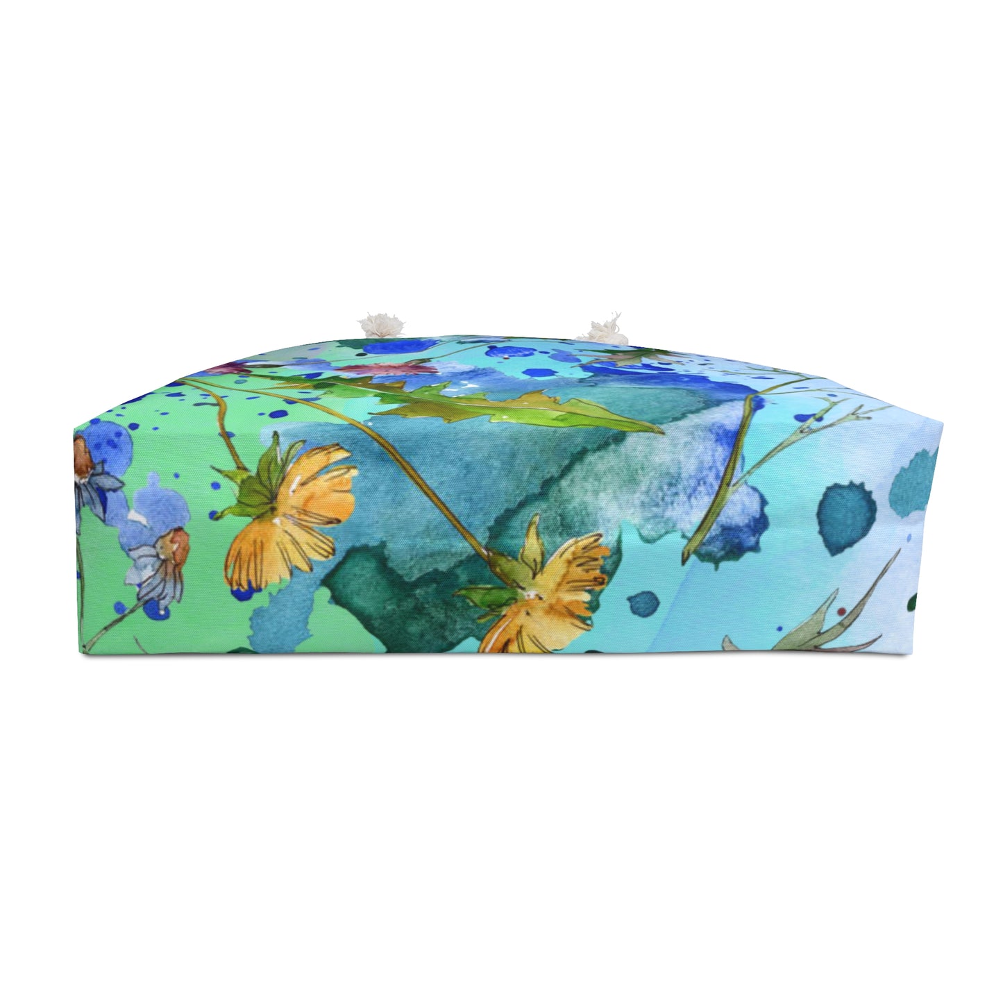 Colorful Wildflower Oversized Weekender Bag – Durable Tote with Rope Handles