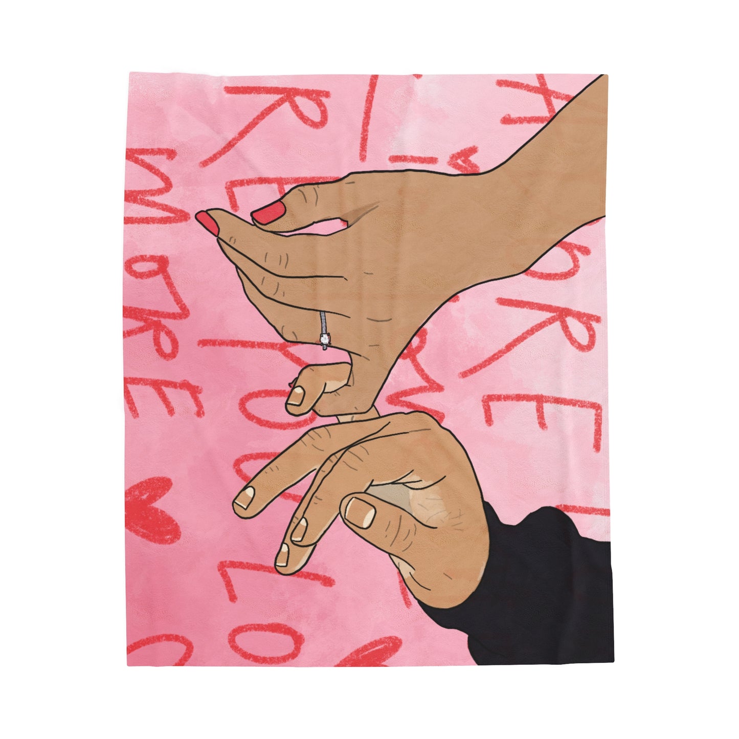 Pinky Promise "Love You More" Blanket – Soft, Cozy, and Perfect for Couples