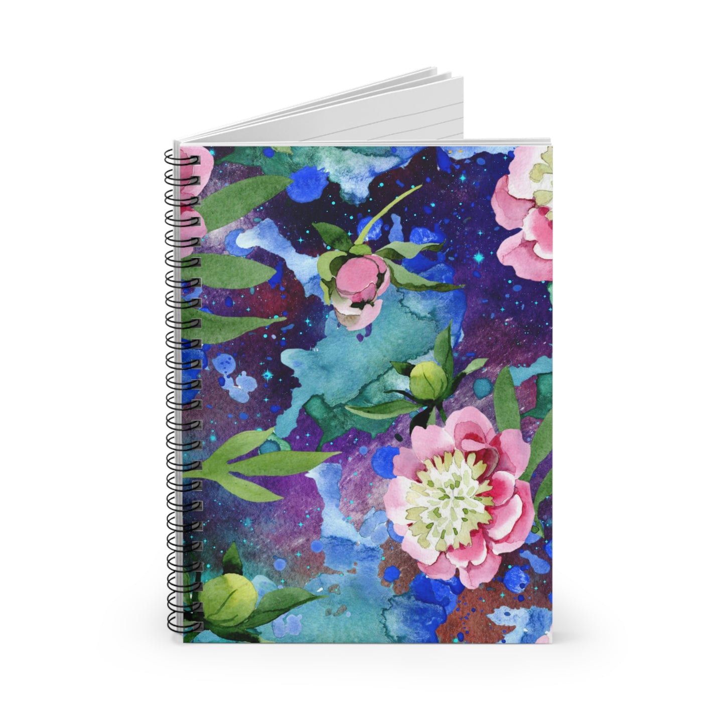 Floral Spiral Notebook – Ruled Line, 6" x 8"