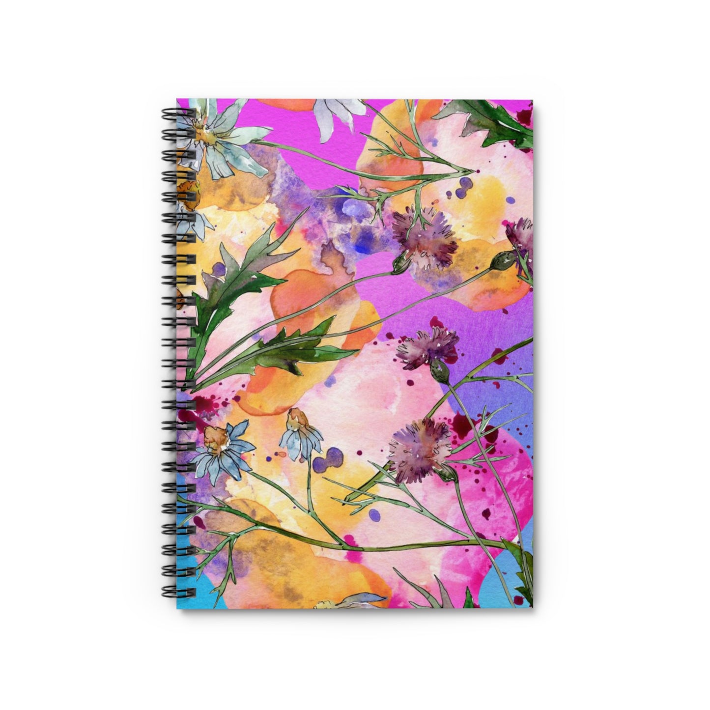 Floral Spiral Notebook – Ruled Line, 6" x 8"