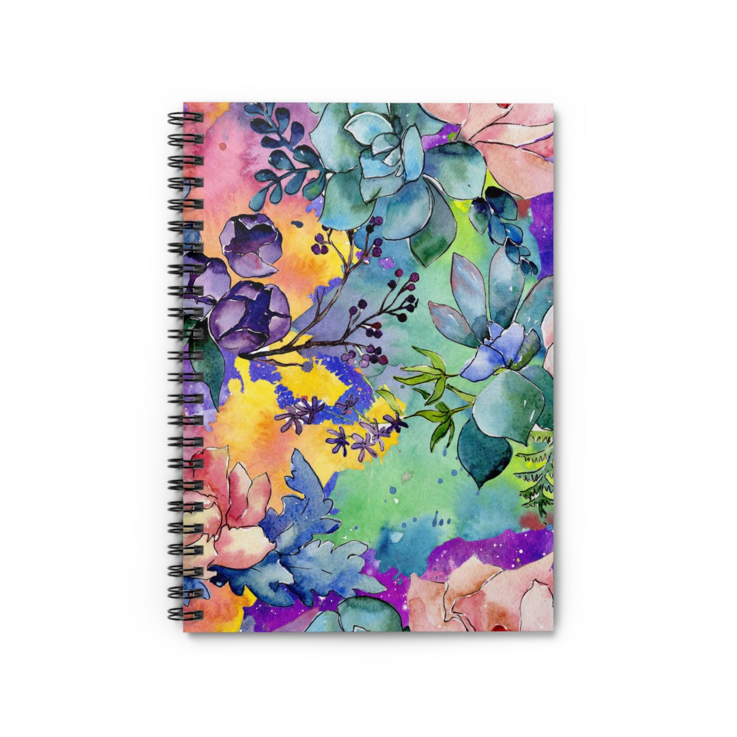 Floral Spiral Notebook – Ruled Line, 6" x 8"