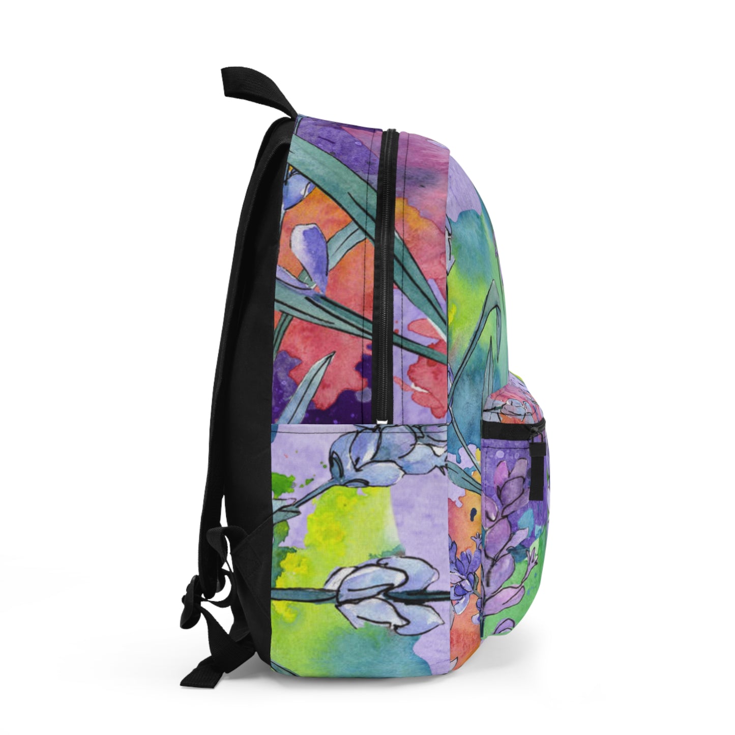 Floral Watercolor Backpack – Unique Boho Chic School & Work Bag