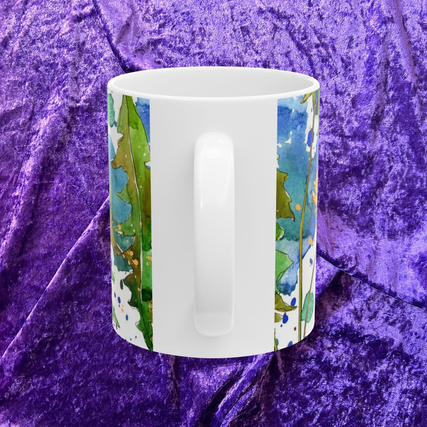 Floral Watercolor Splash Coffee Cup - Unique Mug, Watercolor Flowers