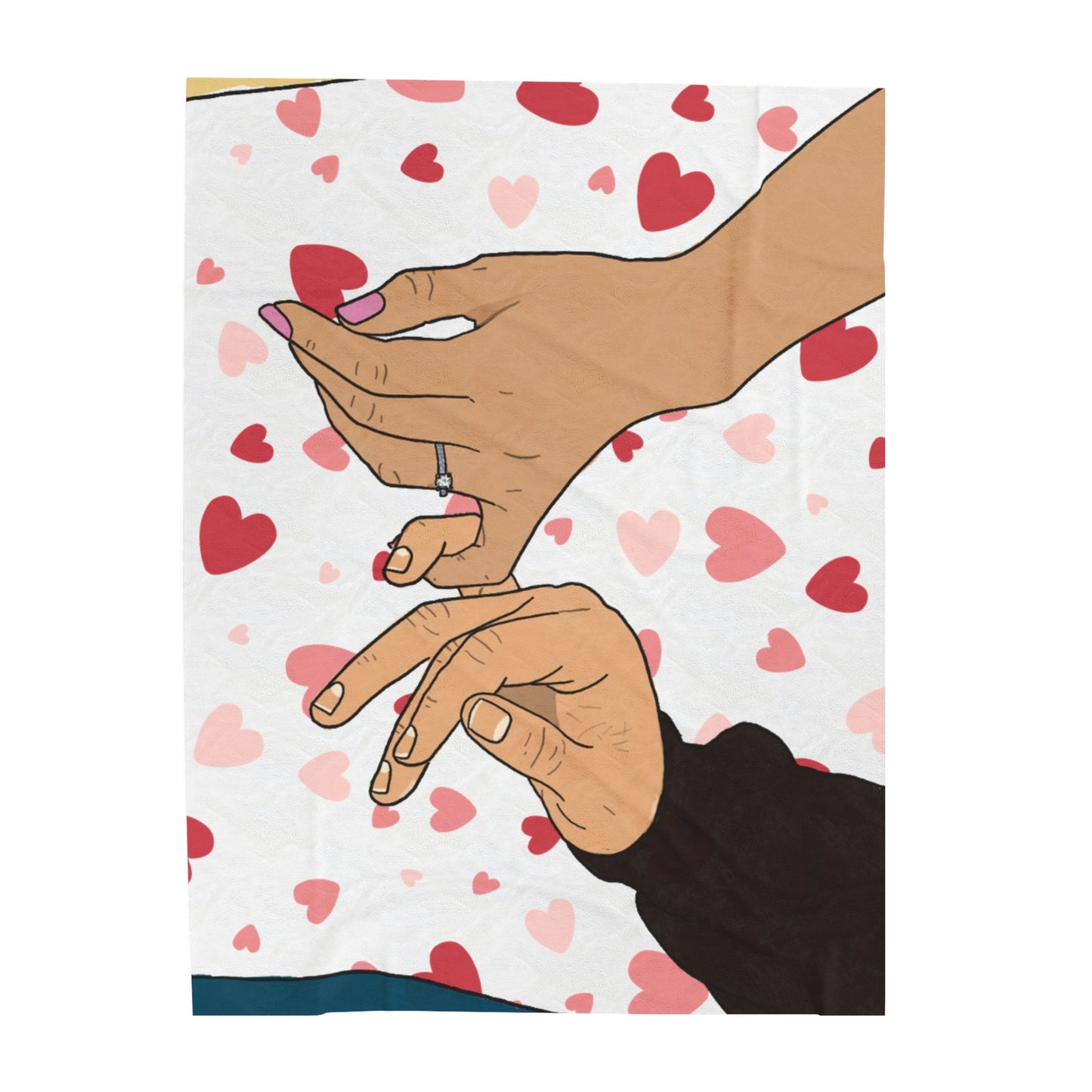 Pinky Promise Couple Heart Blanket – Soft, Warm, and Perfect for Snuggling