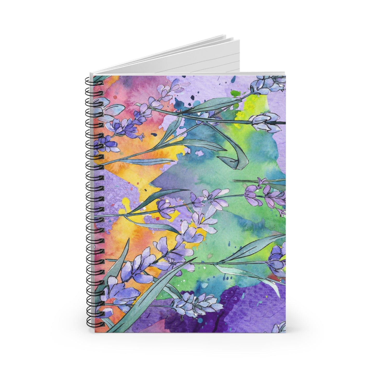 Floral Spiral Notebook – Ruled Line, 6" x 8"