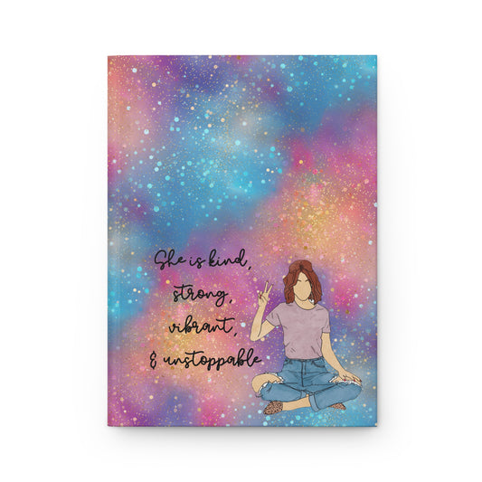 "She Is Kind, Strong, Vibrant, & Unstoppable" – Hardcover Inspirational Journal for Women