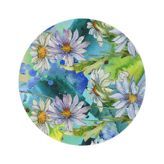 Watercolor Floral Wildflower Rug – Soft & Durable Chenille