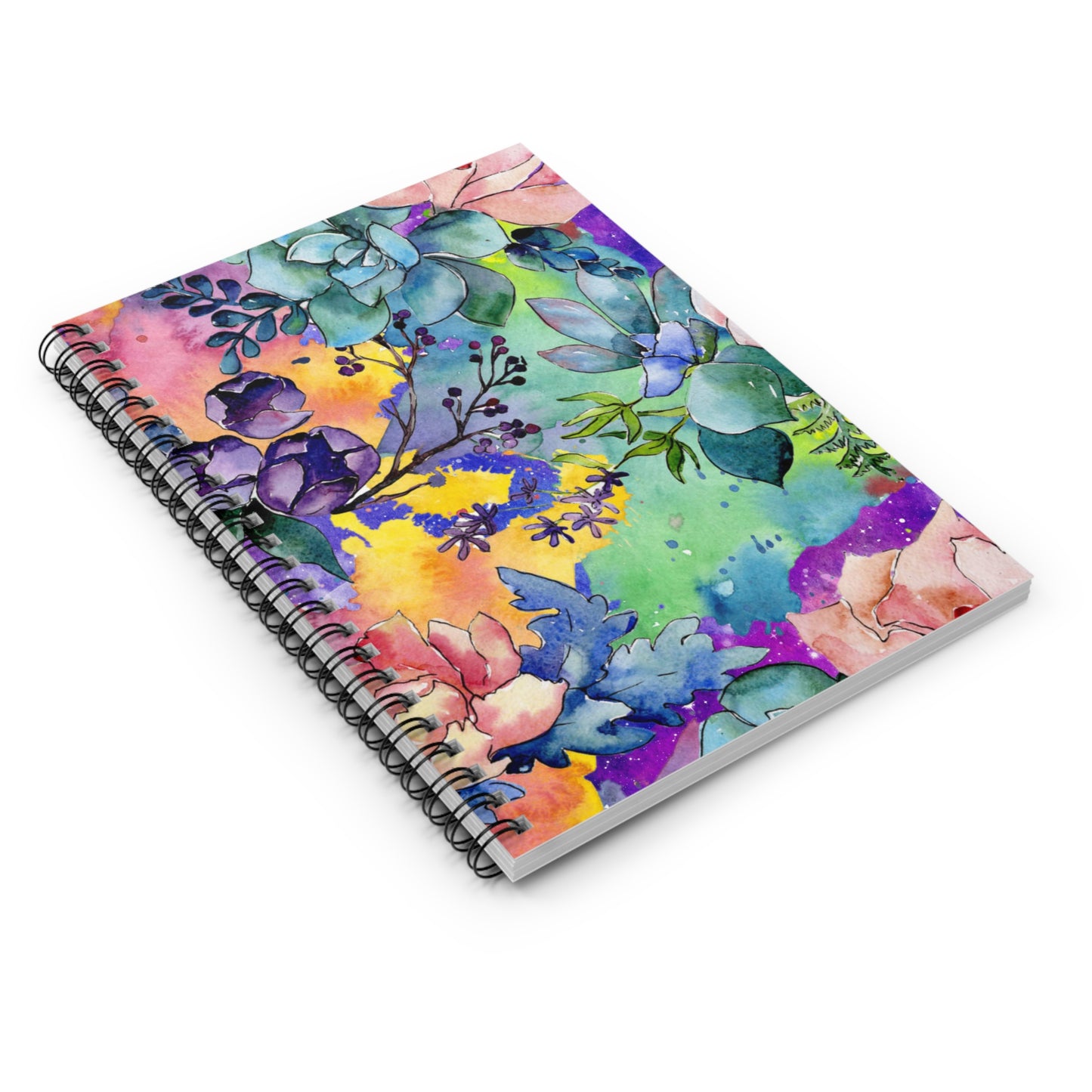 Floral Spiral Notebook – Ruled Line, 6" x 8"