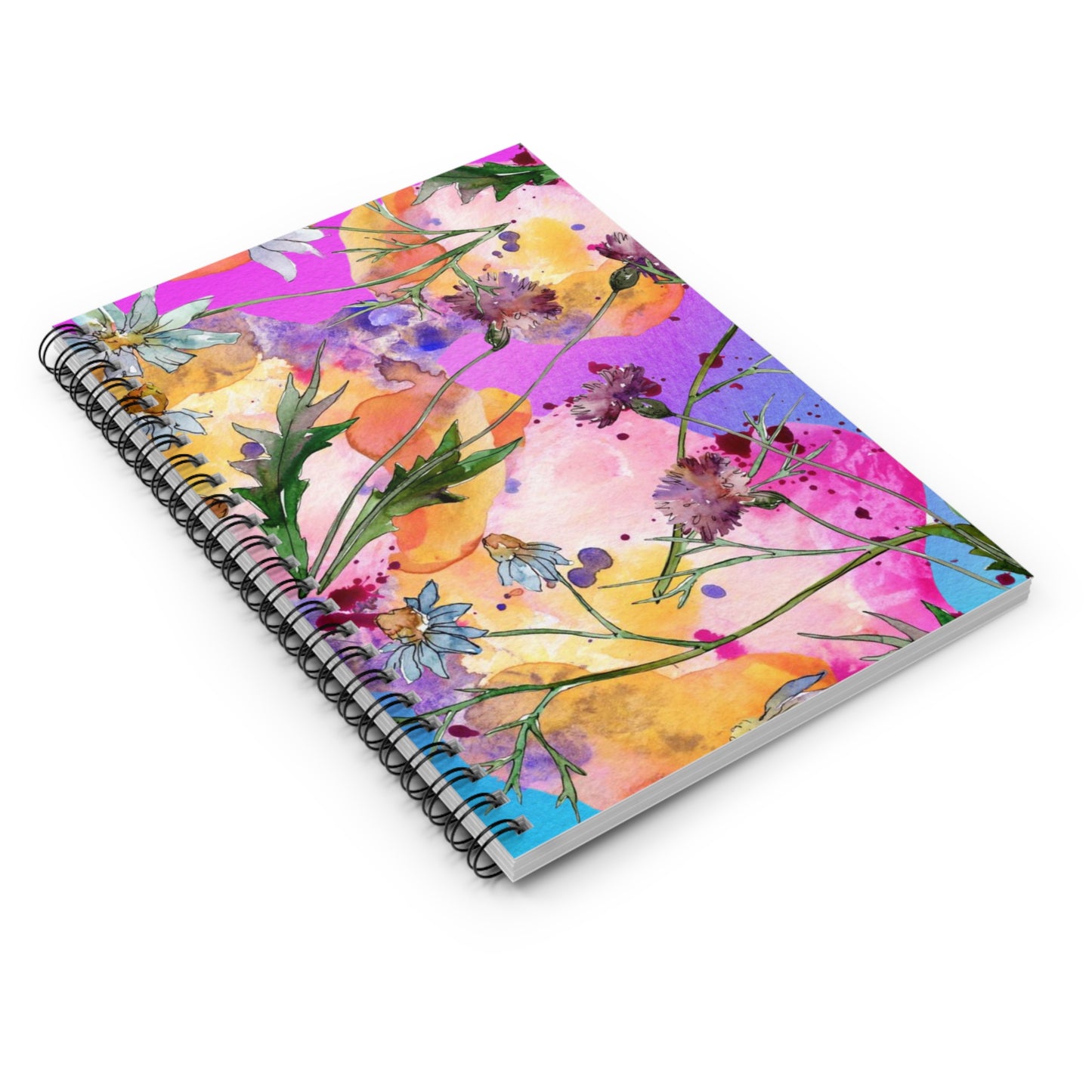 Floral Spiral Notebook – Ruled Line, 6" x 8"