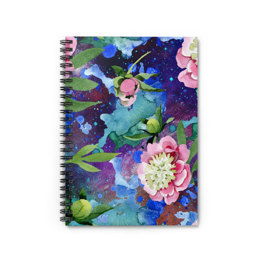 Floral Spiral Notebook – Ruled Line, 6" x 8"