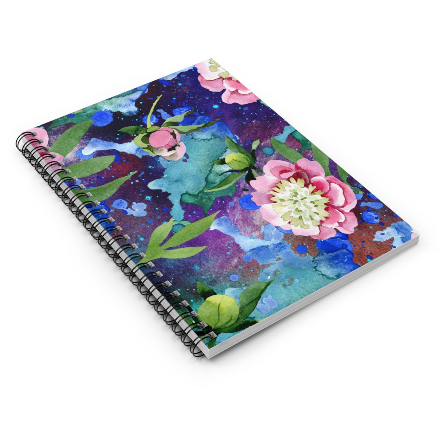 Floral Spiral Notebook – Ruled Line, 6" x 8"