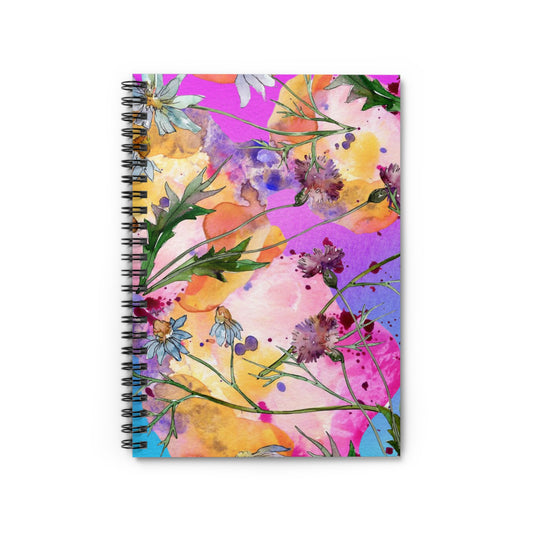 Floral Spiral Notebook – Ruled Line, 6" x 8"